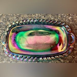 Vintage carnival glass tray